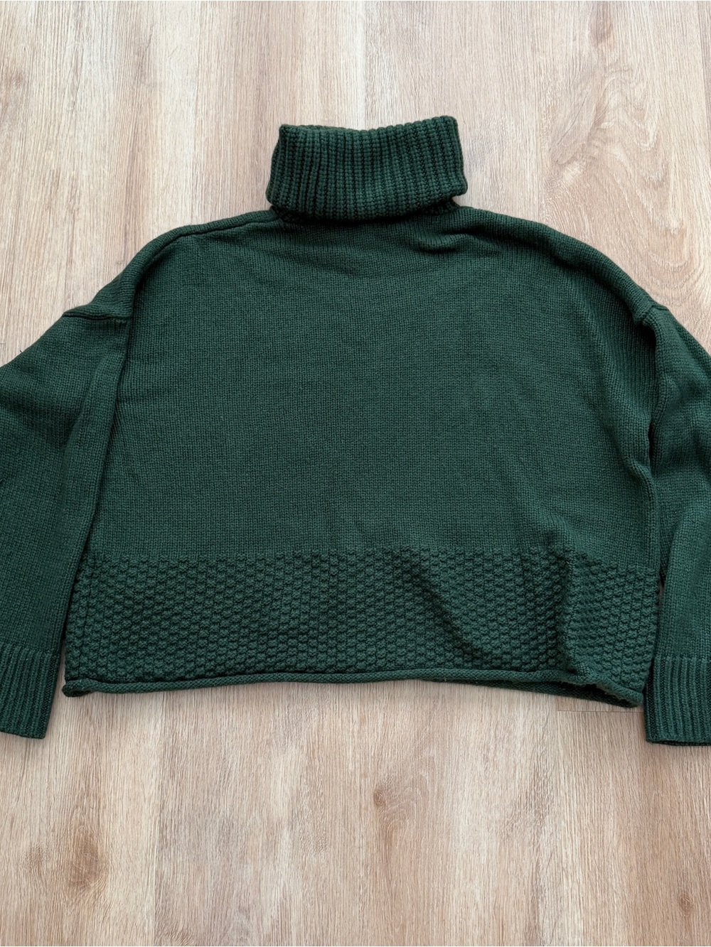 Madewell Forest Green Chunky Turtleneck Sweater